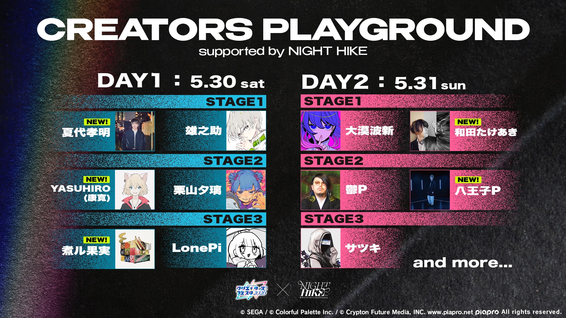 ステージ出演者一覧